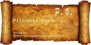 Pilinszki Vince névjegykártya